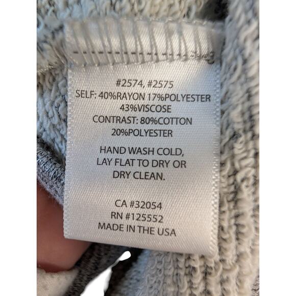 ANTHROPOLOGIE Dolan Gray 3/4 Sleeve Knit High Low Sweatshirt Size Medium - Picture 4 of 4